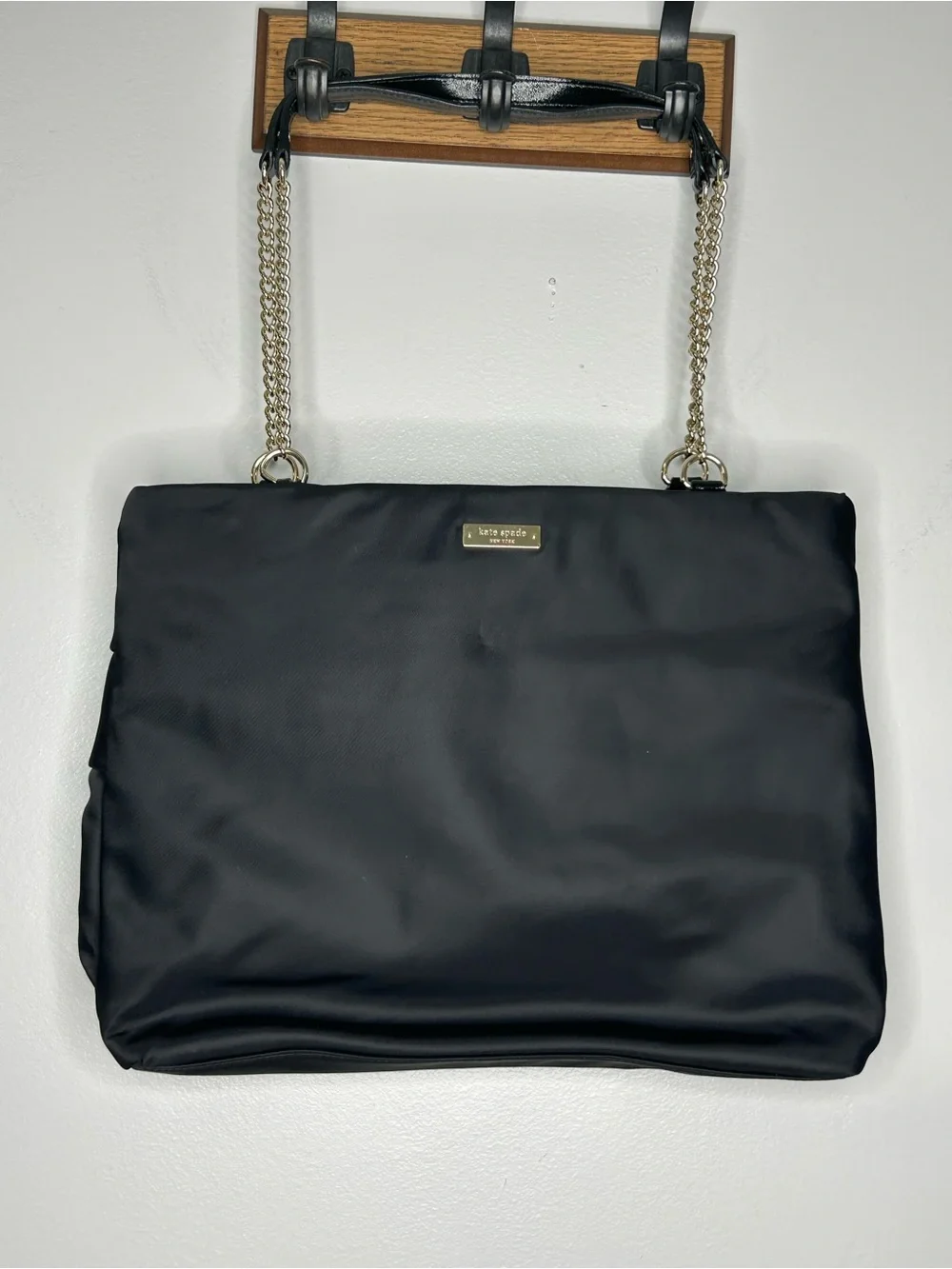 Kate Spade Esther Black Bow Nylon Shoulder Bag